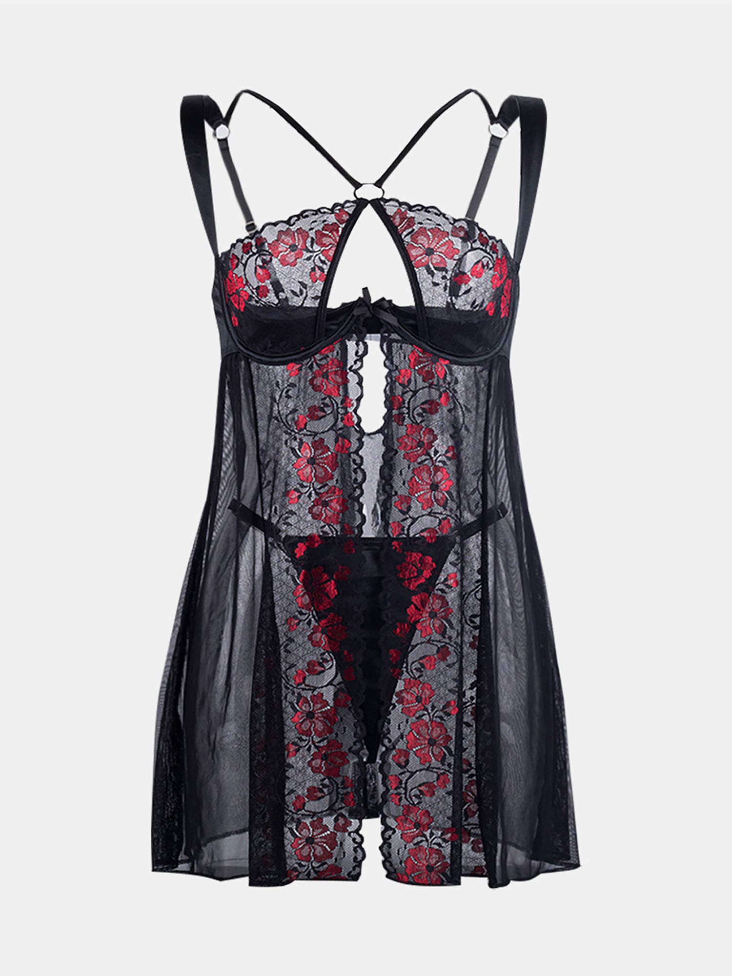 Lace Bathrobe Mesh Nightdress