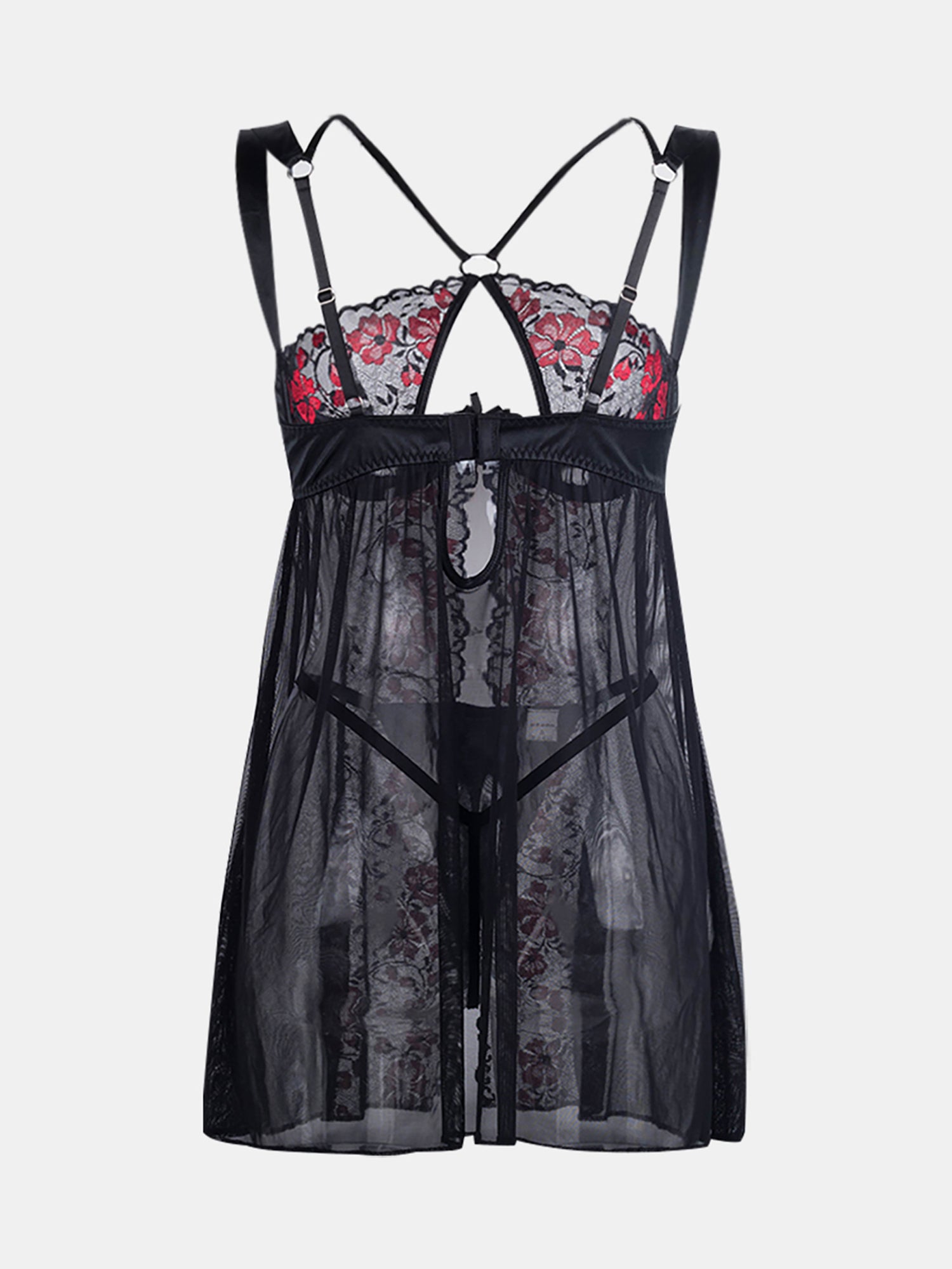 Lace Bathrobe Mesh Nightdress